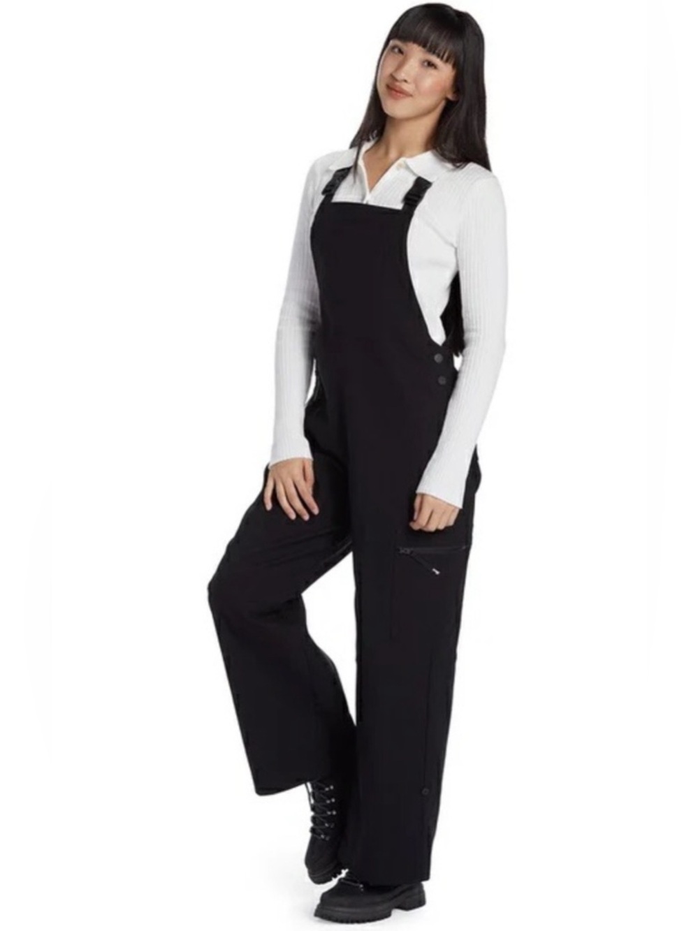 Roxy x Chloe Kim Cargo Overalls Black size Small - Picture 6 of 15